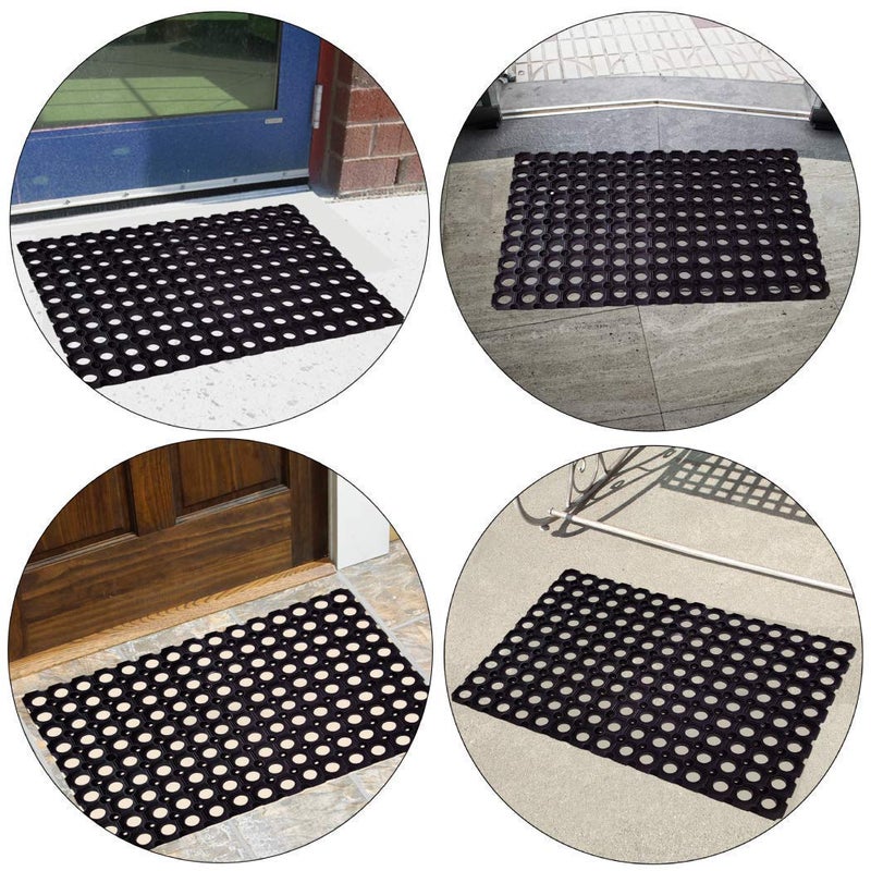 Status Contract Anti Slip Front Door Mat|(41x61cm) Living Room Rug for Entrance Doors|Rubber Floor Mats for Home | Essential Small Rugs for Office, Bedroom & Kitchen |(Black) - Image 3