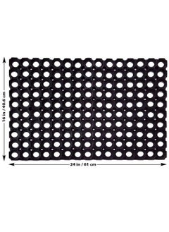 Status Contract Status Contract Anti Slip Front Door Mat|(41x61cm) Living Room Rug for Entrance Doors|Rubber Floor Mats for Home | Essential Small Rugs for Office, Bedroom & Kitchen |(Black)  - Image 2