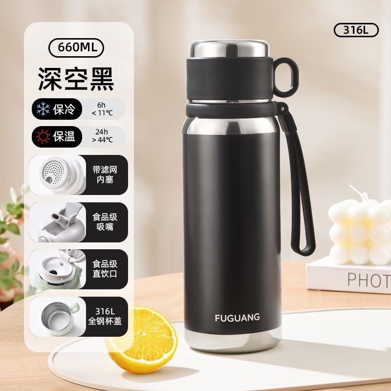 FUGUANG Genuine Insulated Cup, 316 Stainless Steel, Large Capacity, Dual-Use for Students & Outdoor - Image 1