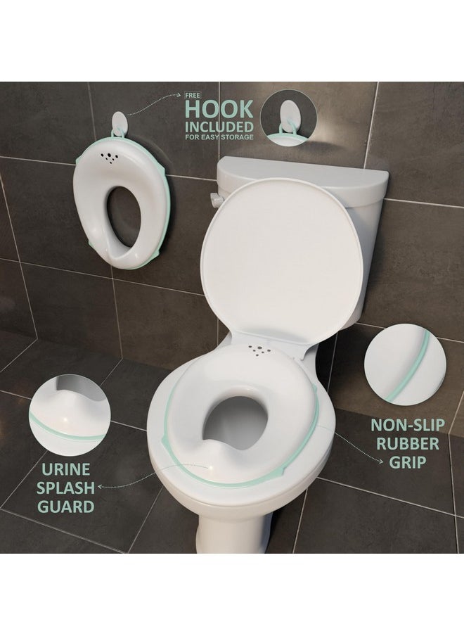 Novo Baby Portable Baby Unisex Potty Training Toilet Seat With Non-Slip Base, Splash Guard, And Storage Hook - Ideal For 0-6 Year Child, Fits Round & Oval Toilets, Toddler Travel-Friendly New Born  - Image 4