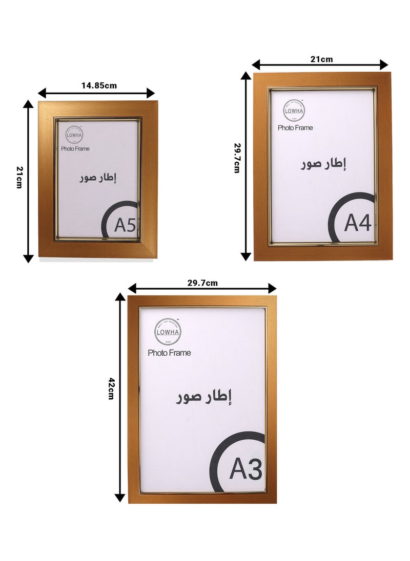 LOWHA - Tabletop Photo Frame Horizontal and Vertical Formats for Wall with stand - Image 1