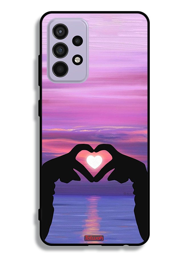 Tolwak Samsung Galaxy A52s 5G Protective Case Cover Heart Moon - Image 1