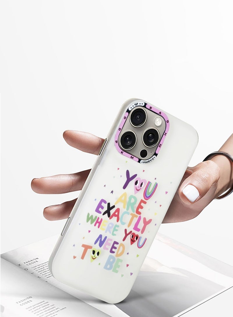 Techie غطاء خلفي ملون جمالي بشعار مع واقي عدسة كاميرا مرتفع لآبل آيفون 16 برو ماكس - Image 4