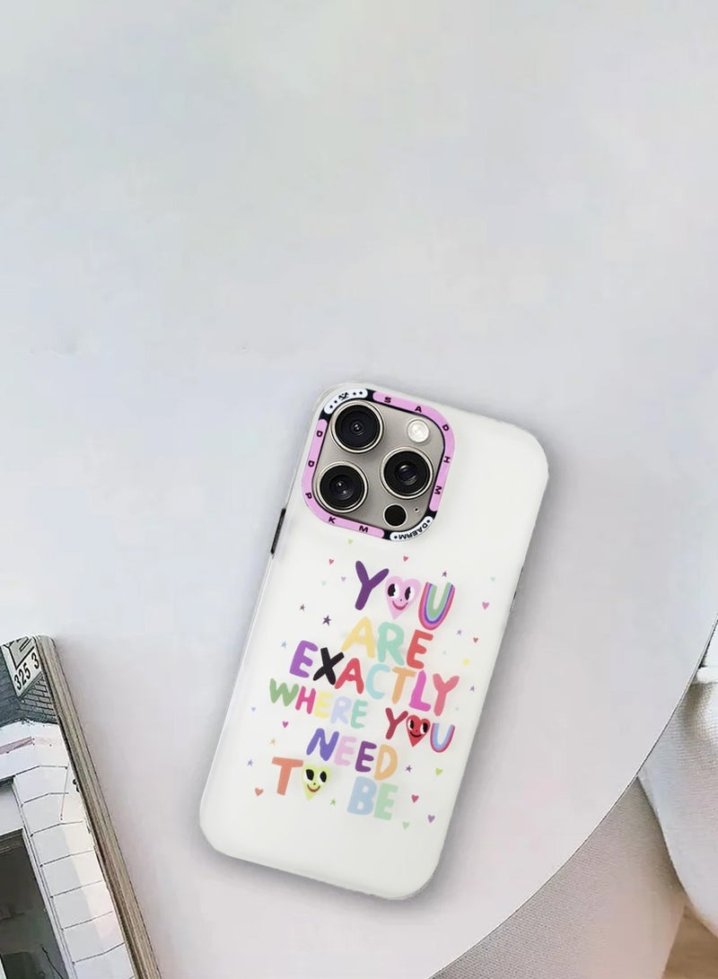 Techie غطاء خلفي ملون جمالي بشعار مع واقي عدسة كاميرا مرتفع لآبل آيفون 16 برو ماكس - Image 5