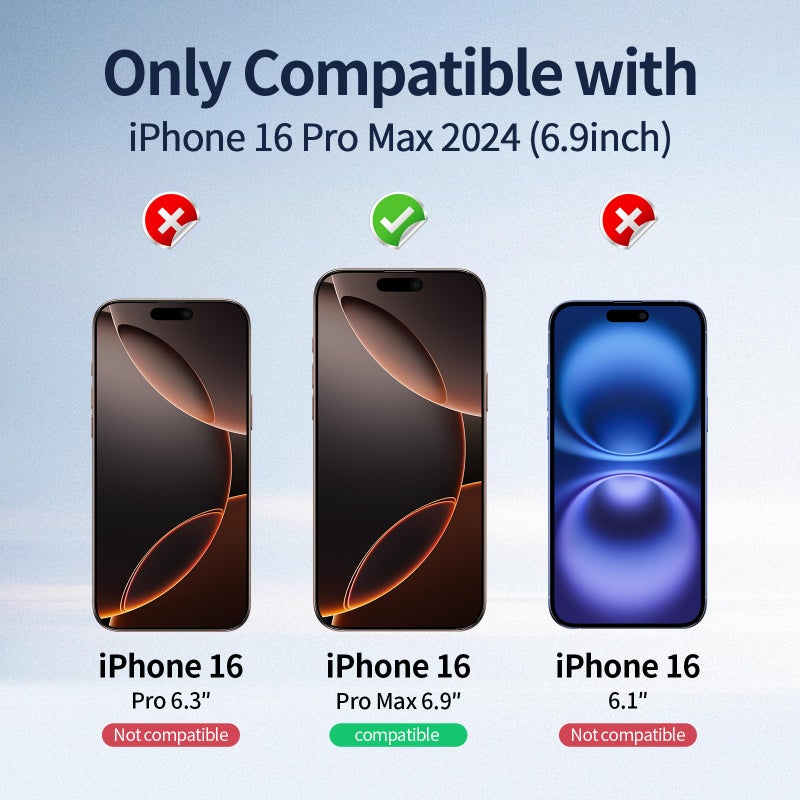 Ambison [2 Pack Matte Glass Screen Protector Compatible for iPhone 16 Pro Max 6.9inch 2024, Anti-Glare & Fingerprint Anti-Reflective No Bubbles Install Frame Smooth as Silk Tempered Glass - Image 2