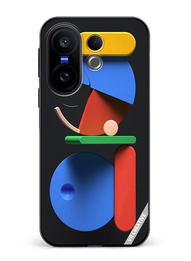 Protective Case Cover For Vivo X200 FE Art Of Life Abstract Design Multicolour