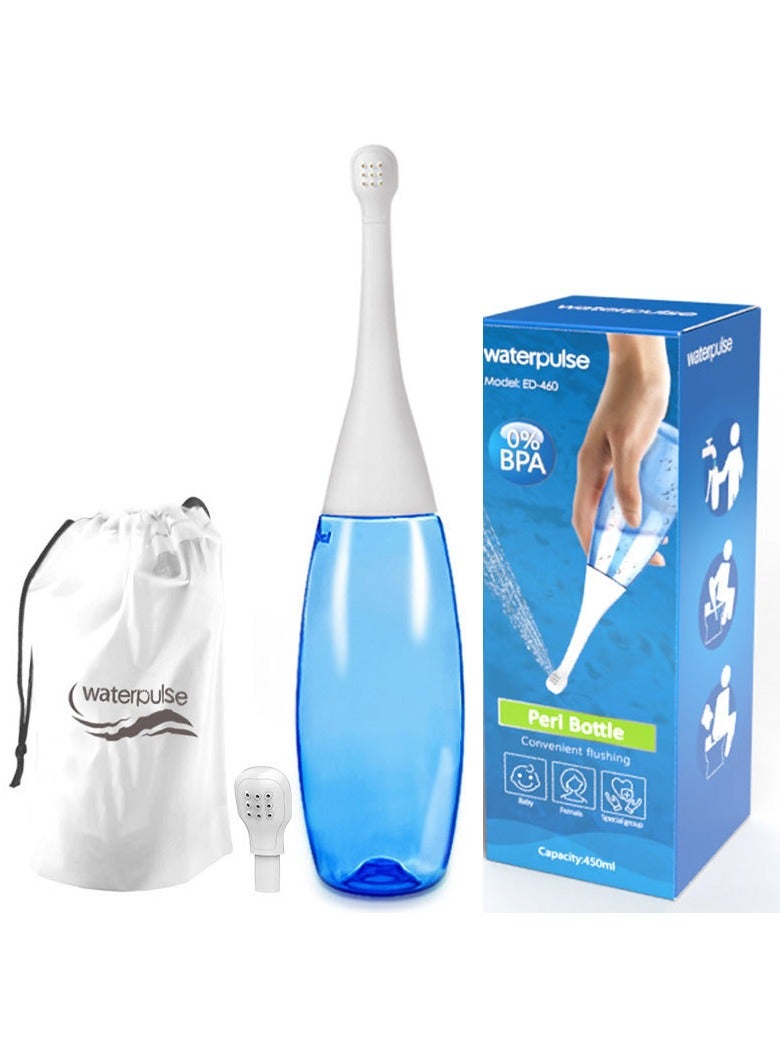 ووتر بالس بخاخ بيديه محمول للسفر للمرحاض، تنظيف/تهدئة العناية الشخصية بعد الولادة/رعاية الطفل، مع زجاجة بيديه محمولة، سعة 450 مل - Image 1