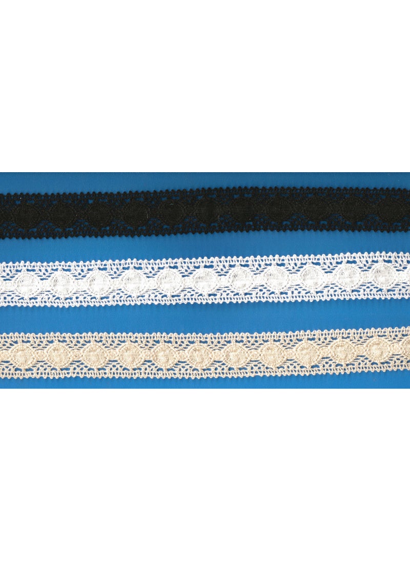 Soft Cotton Crochet Lace Trim – 15 Yards (50301-1093)