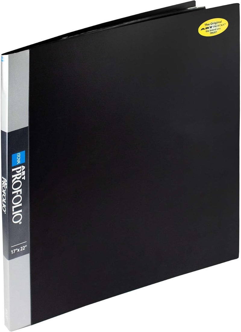 ITOYA Original Art ProFolio 17x22 Black Photo Album Book with 48 Pages - Photo Album Art Portfolio Folder for Artwork - Picture Book Portfolio Binder - Presentation Binder Photo Book - Image 1