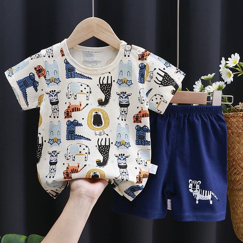 Infant Cotton T-Shirt Combo New Arrival K064-Short Animal