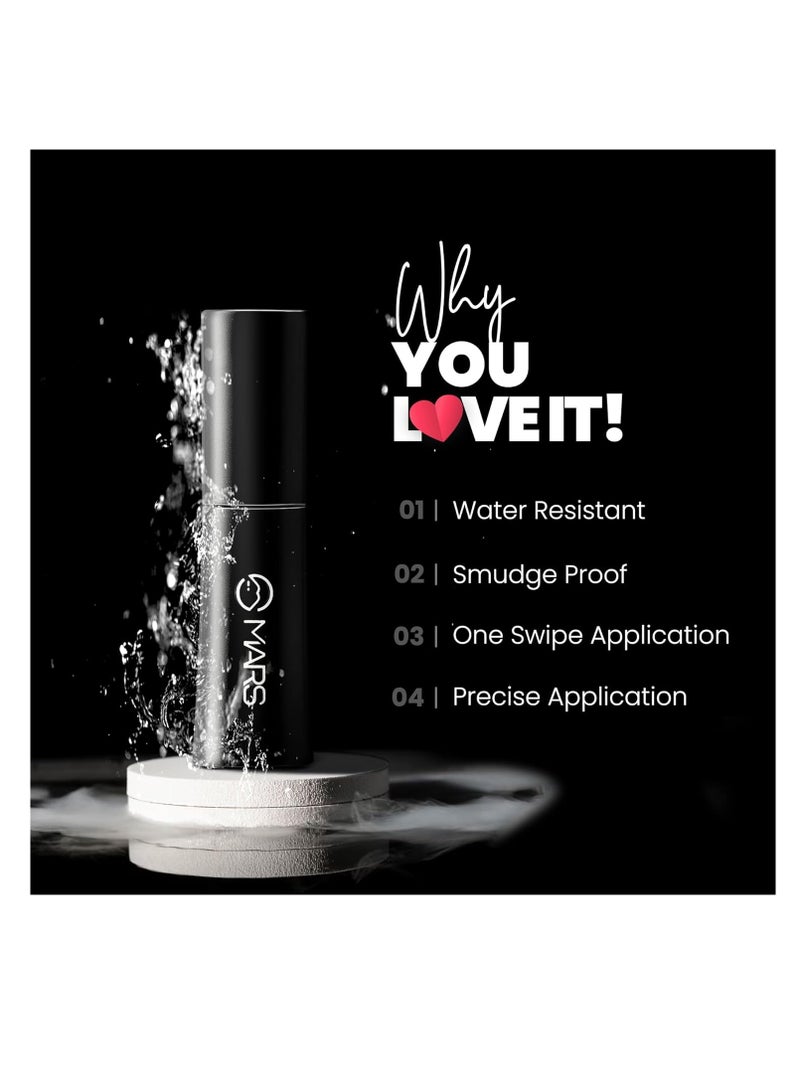 MARS Hyper Smooth Water Resistant Eyeliner  Long Lasting   Smudge Proof   One Swipe Precise Application Eye Liner for Women   10 gm - Image 4