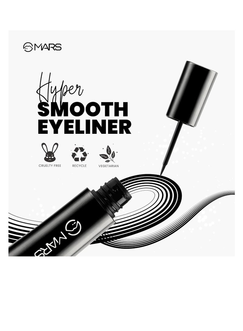 MARS Hyper Smooth Water Resistant Eyeliner  Long Lasting   Smudge Proof   One Swipe Precise Application Eye Liner for Women   10 gm - Image 5