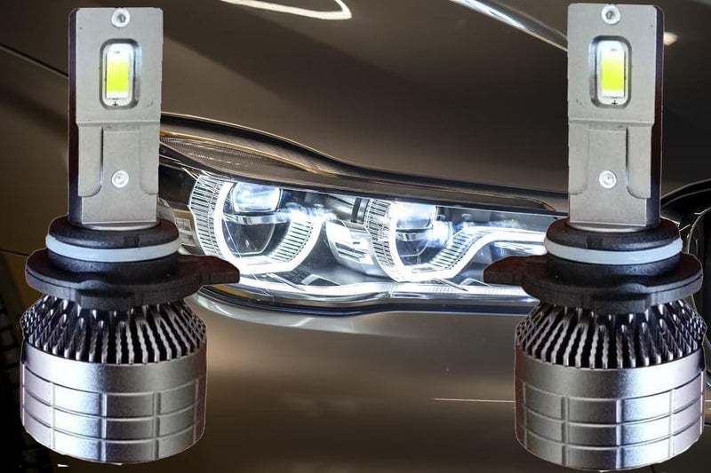 T8 PRO LED Car Headlight Bulbs, 65W 65000 Lumen, 12V-36V, Built-in Cooling Fan, Aluminium Body (9012/HIR2) - Image 1