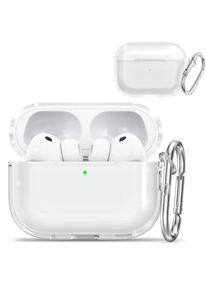 Happy D Clear Case for AirPods Pro 3/AirPods Pro 3th Generation, Soft TPU Clear AirPods Pro 3 Case Shockproof Protective Cover for AirPods Pro 3th Generation Case Accessories with Keychain (Transparent) - Image 1