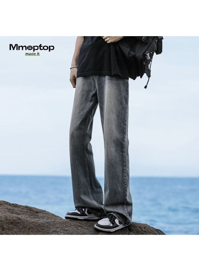 Mmoptop Vintage Denim Jeans Spring Summer American Streetwear Loose Comfortable Wide-leg Pants 898 Vintage Blue 2XL - Image 3