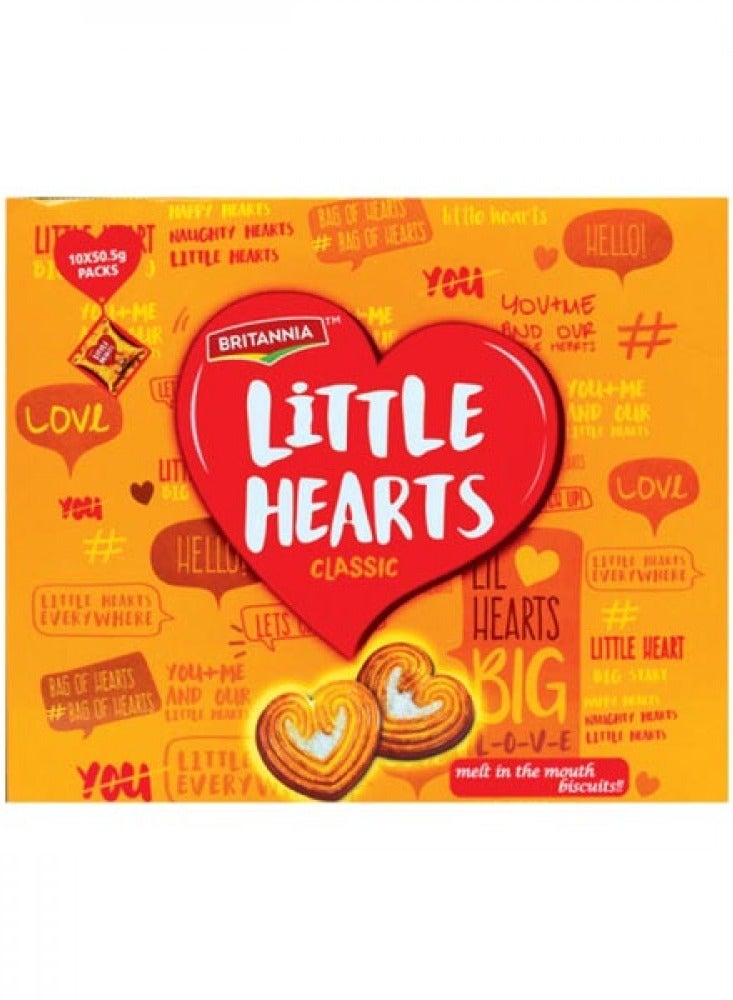 Britannia Little Heart Biscuit, Pack Of 10 