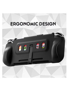 Excefore Switch OLED Protective Case, Switch OLED Case with Game Slots and Kickstand, for Nintendo Switch OLED Soft TPU Grip Portable Cover Accessories  - Image 4