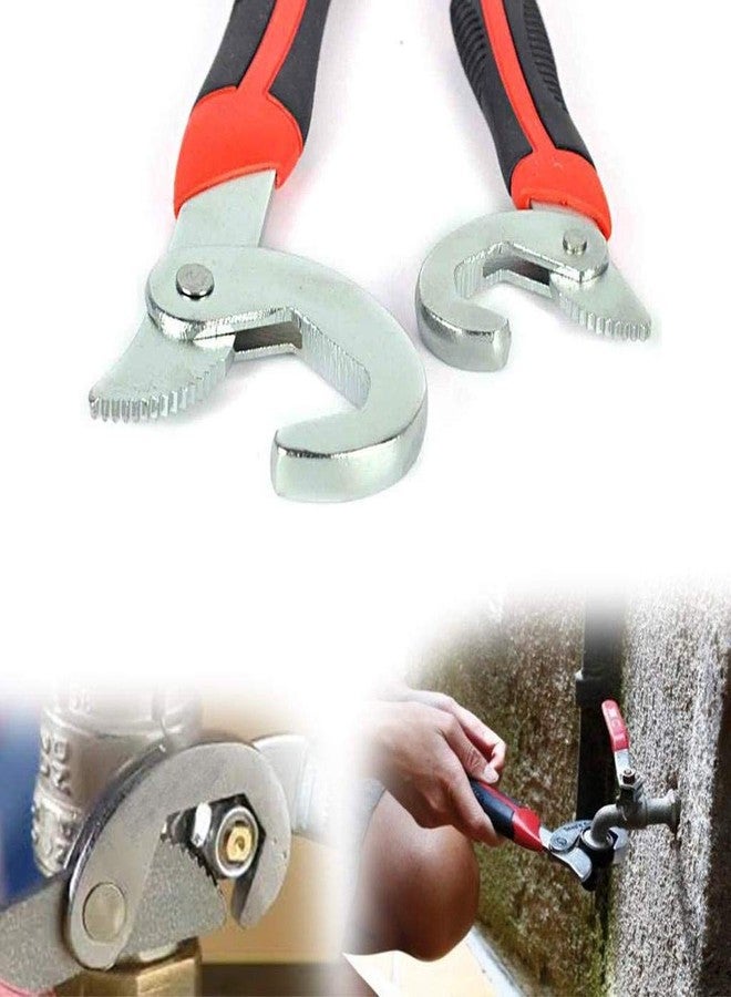 SRI Snap 'n Grip C Shaped Bmesng1 Auto Adjustable Universal Wrench (Black and Red) -Pack of 2 - Image 2