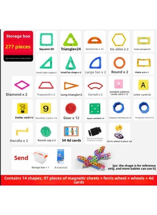 Children's Educational Magnetic Building Blocks Strong Magnetic Magnetic Sheet Suit Variety Magnetic Building Blocks Reinforced Magnetic Vertical Stickers Wholesale-Color:277-piece Storage Box-Specifications:Large Magnetic Sheet-strong Magnetic - pzsku/Z117FAE48EB932FD407E4Z/45/1747552396/3374e998-cef8-4d3c-b393-9a682da42591