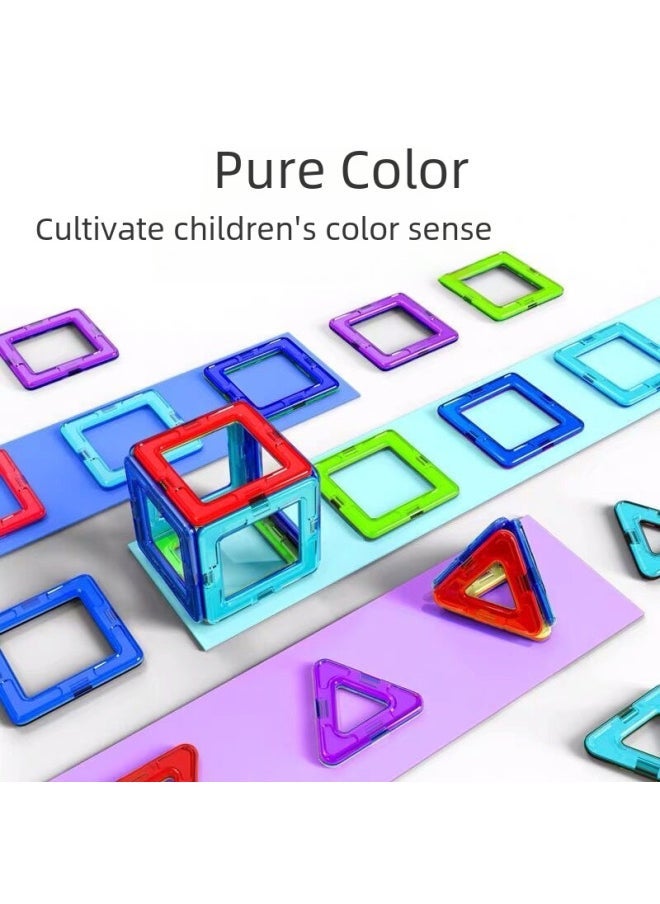 Children's Educational Magnetic Building Blocks Strong Magnetic Magnetic Sheet Suit Variety Magnetic Building Blocks Reinforced Magnetic Vertical Stickers Wholesale-Color:277-piece Storage Box-Specifications:Large Magnetic Sheet-strong Magnetic
