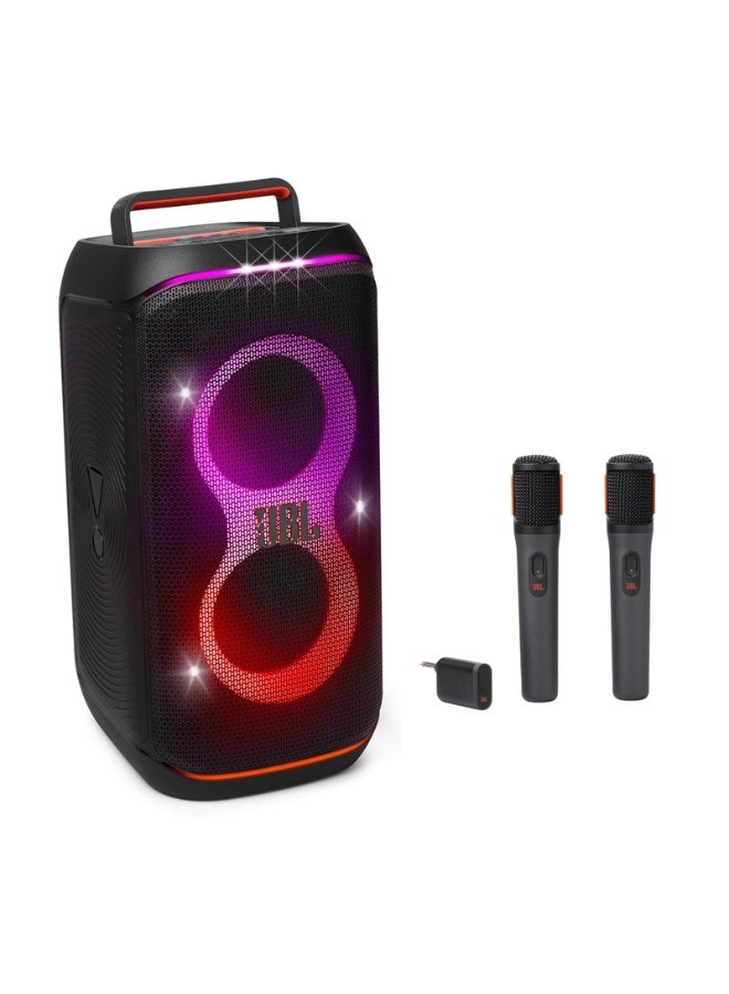 JBL PartyBox Club 120 Portable Bluetooth Speaker, JBL Pro Sound, Deep Bass, Party Lights + JBL Wireless Microphone Combo JBLPBCLUB120UK+JBLPBWIRELESSMIC black