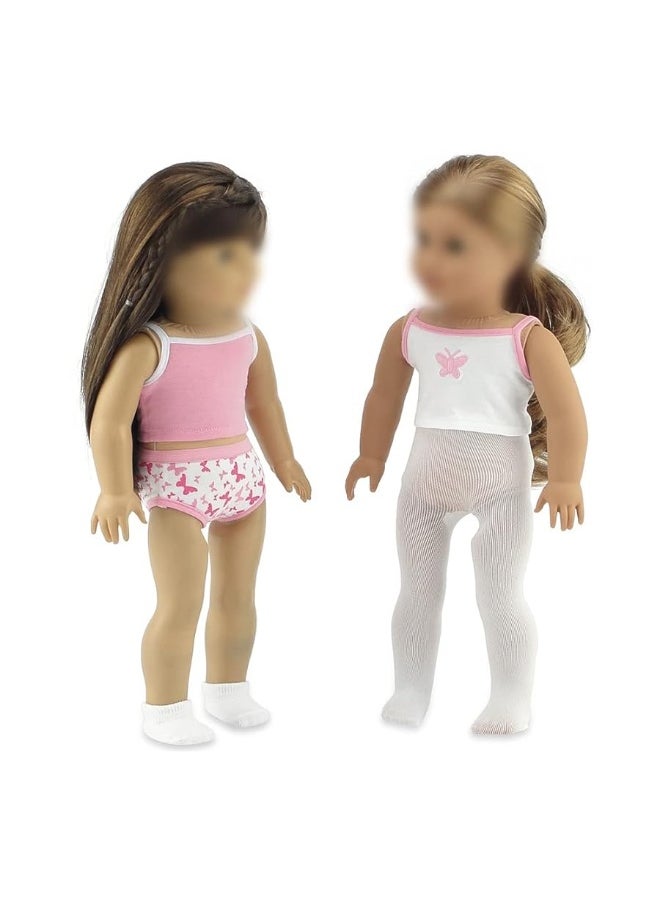 Emily Rose Emily Rose 18 Inch Doll Clothes & Accessories 6-PC Basic 18" Doll Underwear Clothing Accessory, with White Socks and Tights | Fits Most 18" Dolls | Gift Boxed!  - Image 2