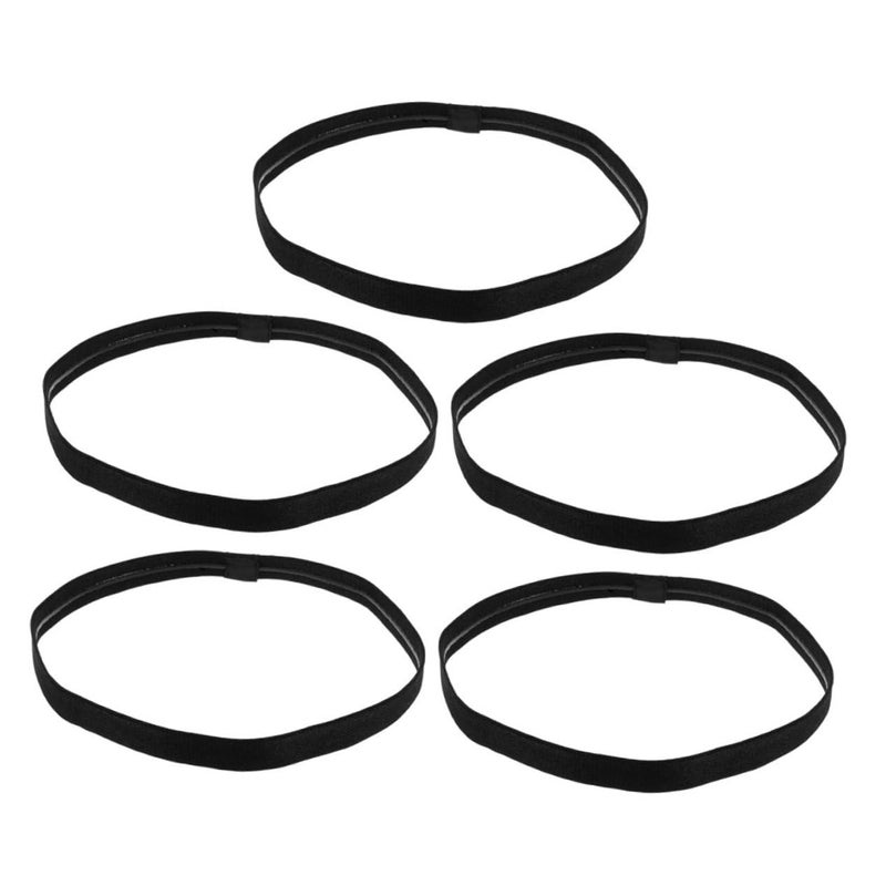 5 Pcs Sweatbands For Women And Men Breathable Elastic Headbands For Gym Yoga Running Workout - Image 2