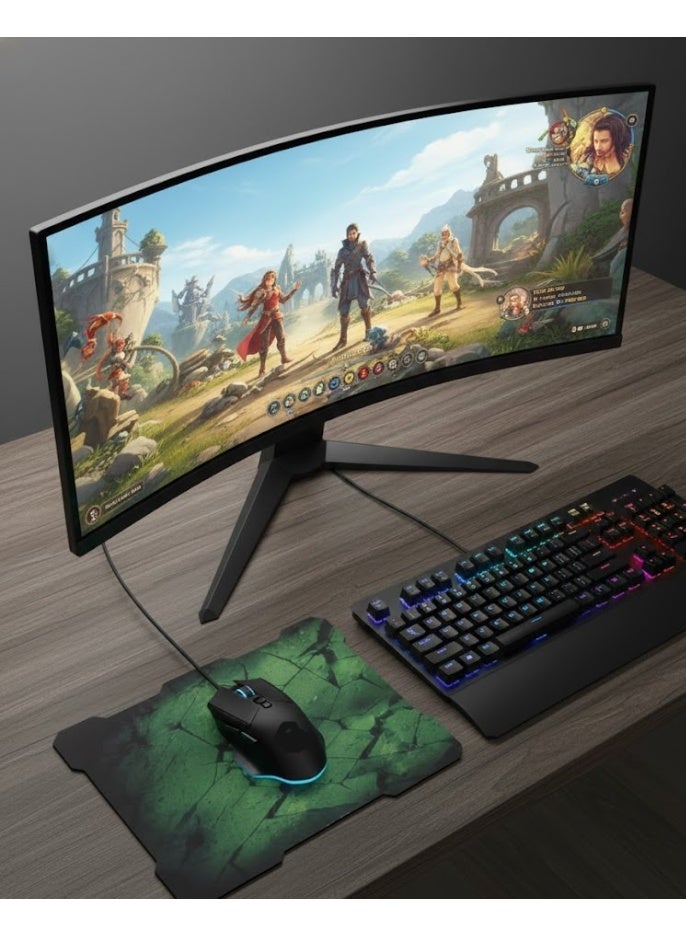 Gaming Mouse Pad L-18 – Silk-Gliding Surface – Non-Slip Rubber Base – Perfect for Gaming - Image 3