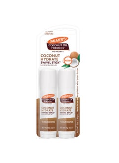 Palmer's Coconut Oil Formula Moisturizing Swivel Stick with Vitamin E, Lip Balm, Face & Body Moisturizer Stick, Ideal for Treating Dry Skin Patches (Pack of 2)