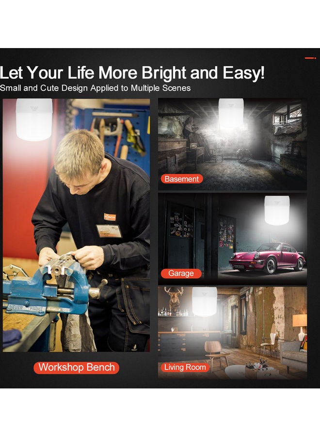 Loquat LED T Bubble Plastic Covered Aluminum Light White 13.50x7.00x7.00centimeter - Image 4