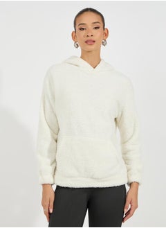 Styli Oversized Longline Faux Fur Hoodie  - Image 1