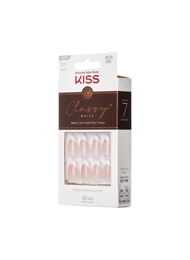 KISS Classy Fake Nails Ready-To-Wear DIY Manicure - Dashing, Waterproof, Smudge Proof, Chip Proof, No Dry Time, Durable & Flexible, Long Lasting, Medium & Coffin Shaped, Quick & Easy | 28 Count - Image 4