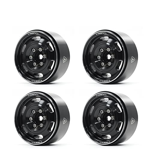 Treal Metal 1.9 Beadlock Wheel Rims 4pcs Vintage Design Wheel Hub for Wagon Wheel 1:10 RC Crawler Axial SCX10 II 90046 SCX10 III AXI03007 TRX-4 (Copper) - Image 1
