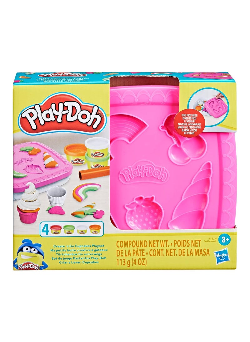 Play-Doh - Play-Doh Create and Go Cupcakes Set For Kids - Image 1