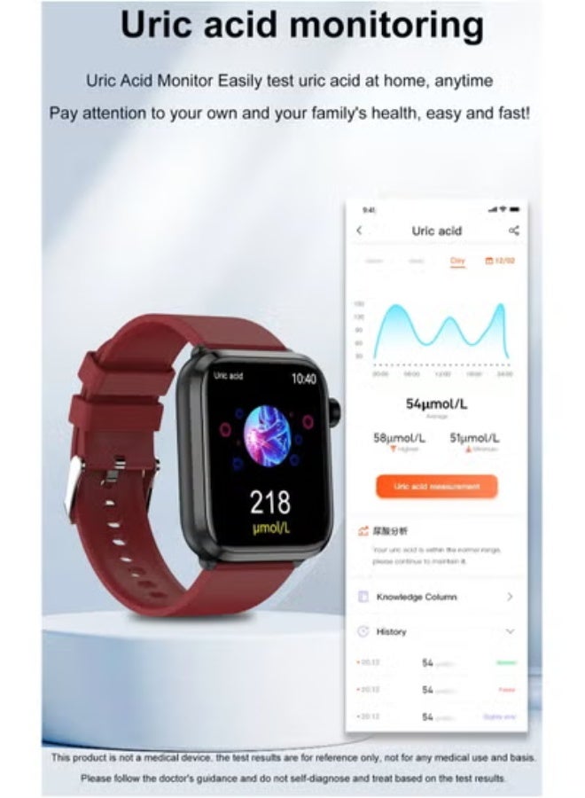 AROAQ New Lipids Uric Acid ,Glucose Smart Watch Men ECG+PPG Fitness Tracker Clock Heart Rate Bluetooth call Smartwatch  - Image 4