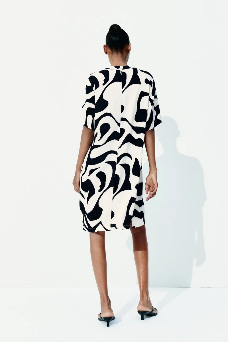 اتش اند ام Viscose tunic dress