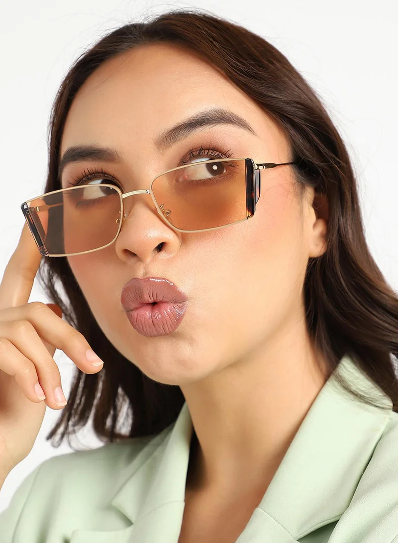 صوص هاوت نظارة شمسية كلاسيكية بنية من فريم