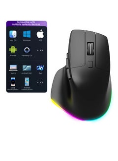 Wireless Mouse, Upgrade 2.4G Ergonomic Optical Mouse, 1600 DPI, 3 DPI Adjustable, 5 Buttons, USB Computer Mouse for Laptop, PC, Chromebook, Notebook, 15M Wireless Connection Mouse Black - pzsku/Z11806C0309F983CE6242Z/45/1741183557/ab085b2c-9f15-4515-bf73-940a2d1682fe