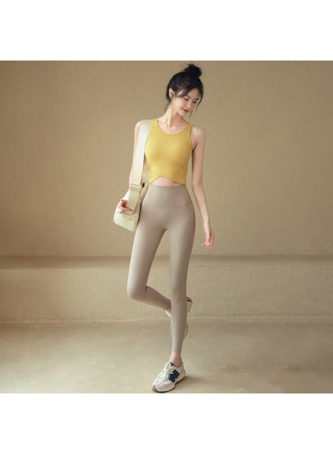 Ackdcs High-waist Lifting Yoga Pants For Women, Tight-fitting, High-elastic, Bare-sense, Outdoor Sports Leggings, Running, Pilates, Fitness Pants, Autumn - Image 2