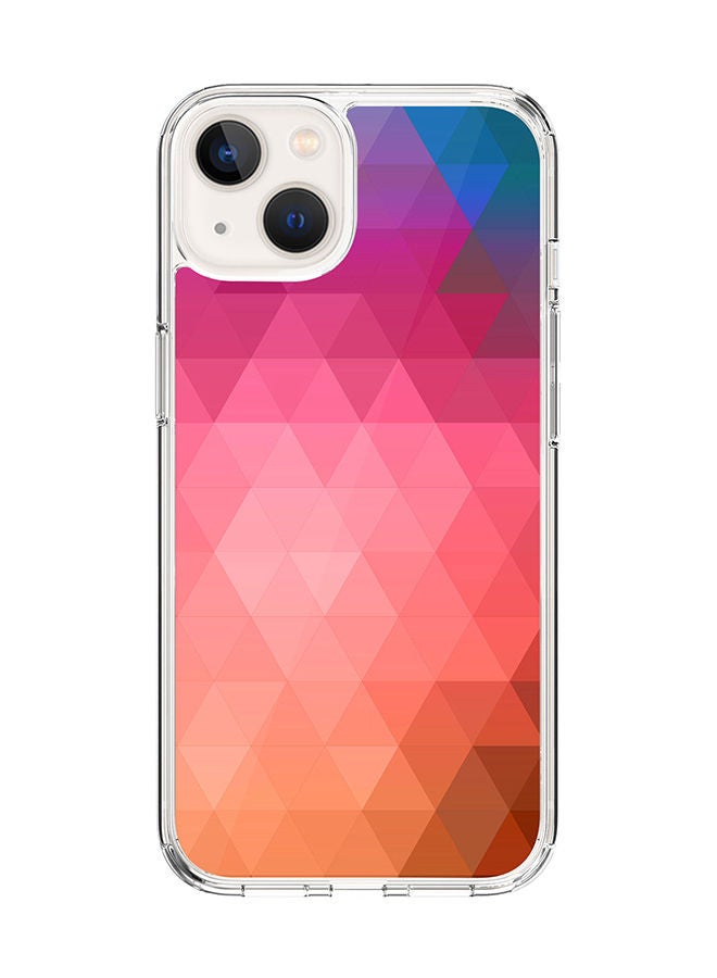 Stylizedd Classic Clear Case for Apple iPhone 14 Hybrid Soft Case Flexible Edges Anti Drop TPU PC Gel Thin Transparent Cover [ Designed for Apple iPhone 14 ] - Anna's Prism Full Print - Image 1