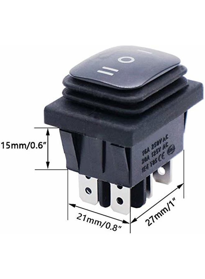 Twidec /2Pcs Waterproof 16A 250V 20A 125V AC 6 Pins 3 Position ON/Off/ON DPST Rocker Toggle Switch Boat Or Car Black KCD4-203N-BK - Image 4
