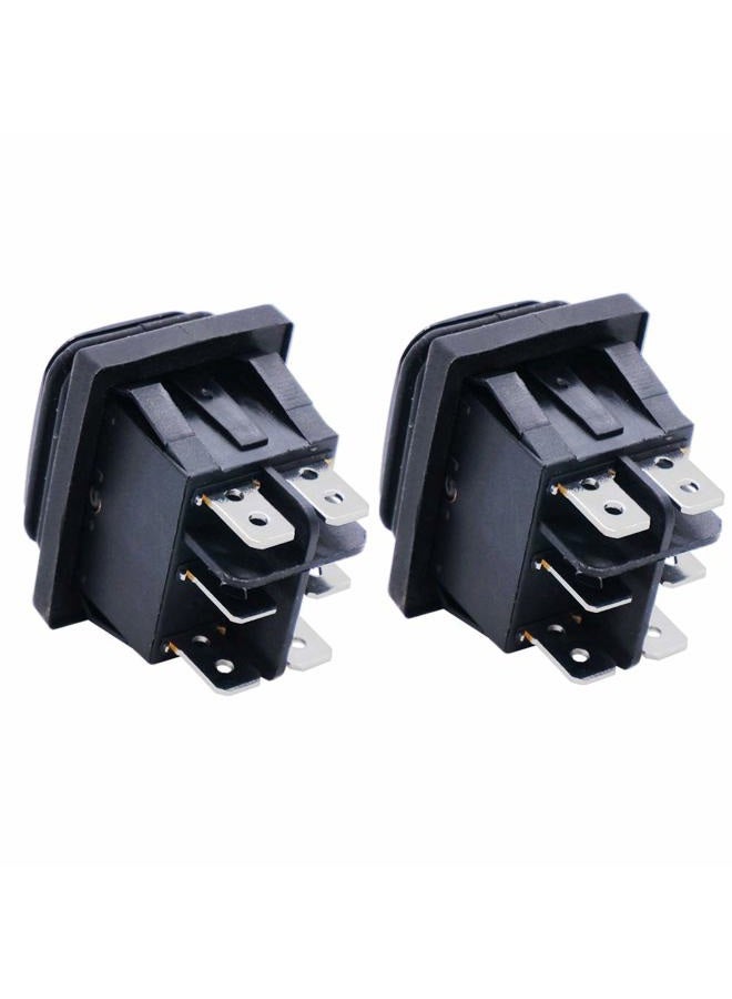 Twidec /2Pcs Waterproof 16A 250V 20A 125V AC 6 Pins 3 Position ON/Off/ON DPST Rocker Toggle Switch Boat Or Car Black KCD4-203N-BK - Image 3
