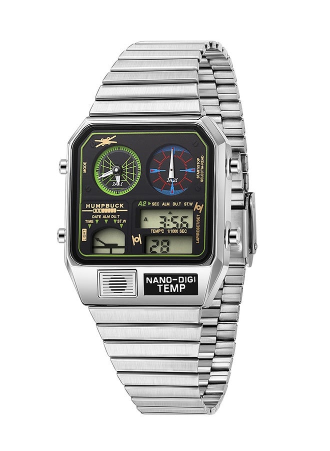 HUMPBUCK Watch Classic Design Dual Display Watch with 1/1000 Second Chronograph and Perpetual Calendar Men's Sport Watch - Image 1