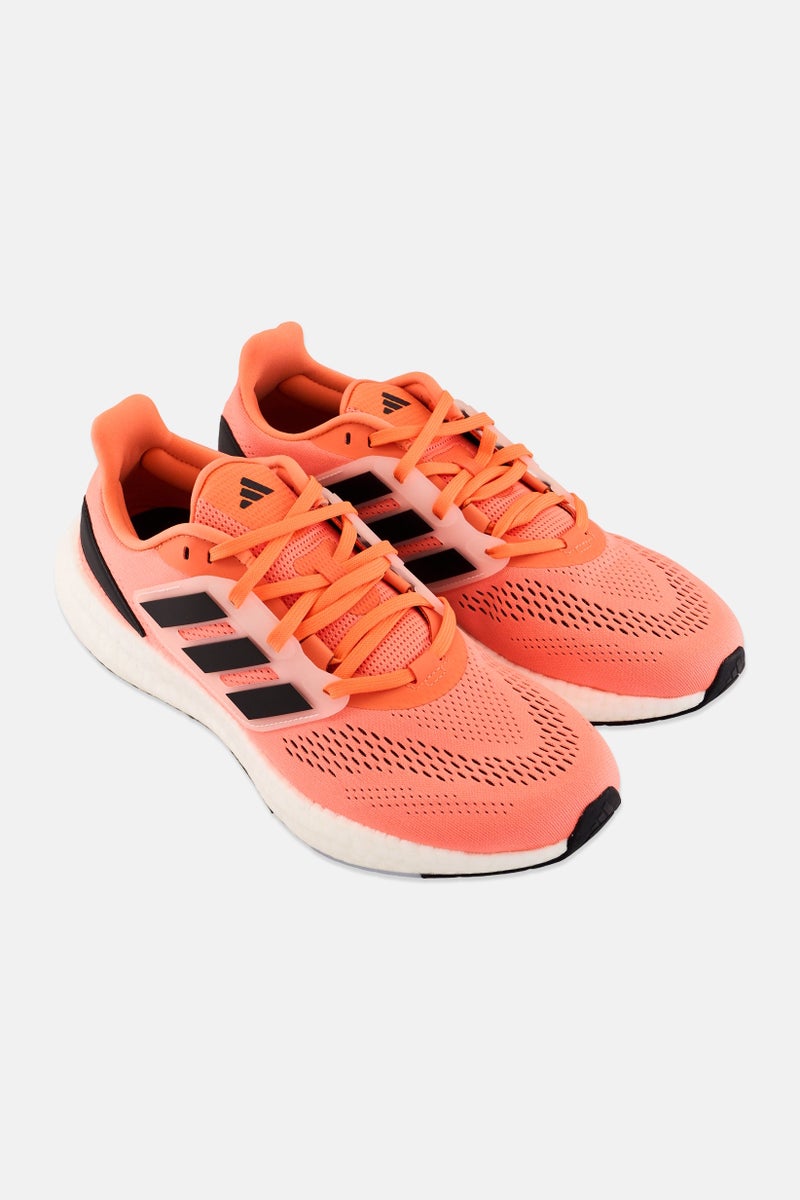 Adidas Men Pureboost 22 Lace Up Running Shoes, Orange - Image 2