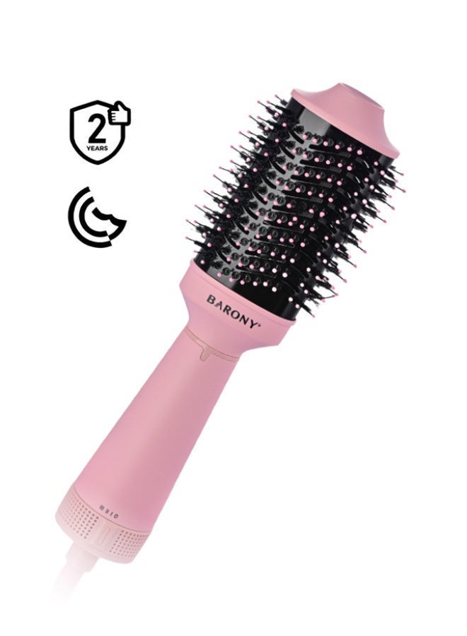 باروني مصفف ومكثف ومجفف شعر وفرشاة هواء ساخن باللون الوردي - Image 2