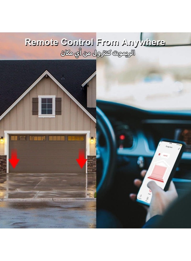 Flushrenic Garage Door Opener WiFi Controller Tuya Smart Switch Work with Alexa Echo Google Home SmartLife Tuya APP Control No Hub Required - Image 5