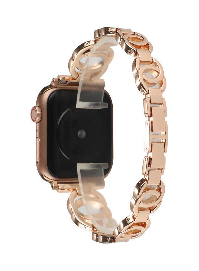 NIBEMINENT Women Strap for Apple Watch 42/44/45mm Rose Gold - Image 2