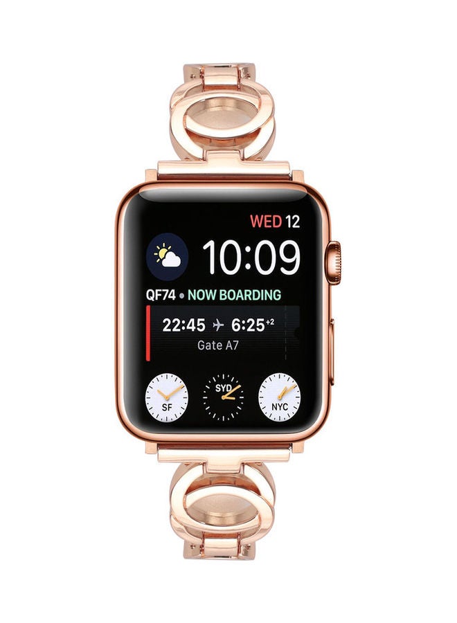 NIBEMINENT Women Strap for Apple Watch 42/44/45mm Rose Gold - Image 3