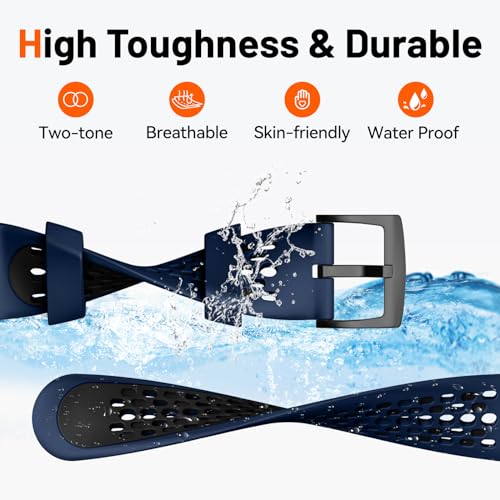 MYSNBKN Compatible with Garmin Forerunner 265 Replacement Band,Quick Release 22mm Watch Band for Forerunner 255,Vivoactive 4,Venu 2,Venu 3 Smartwatch - Image 2