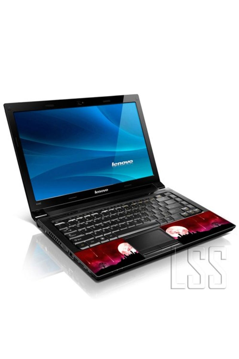 LSS 17 17.3 Inches Laptop Notebook Skin Sticker with 2 Wrist Pads - Reusable Cover Protector Vinyl Sticker Cover Decal Fits 17" - 19" HP Asus Acer Samsung - Red Earth Scenery Pattern - Image 4
